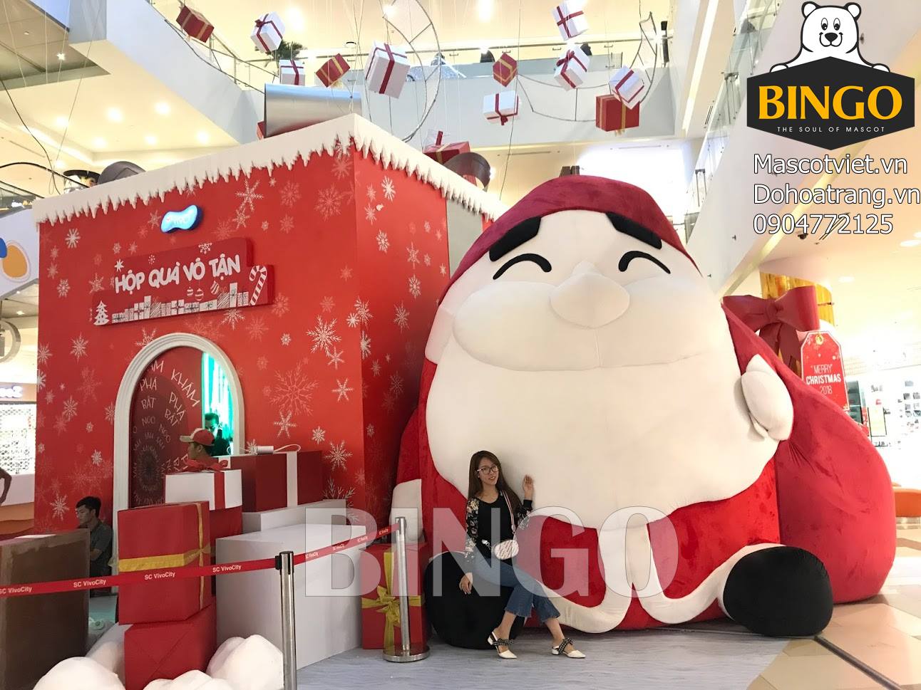 Mô hình xốp ông già noel tiệm spa trang trí giáng sinh #16 Mô hình xốp ông già noel tiệm spa trang trí giáng sinh